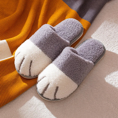 Purrfectly Cozy: Fluffy Cat Paw Slippers for Ultimate Warmth