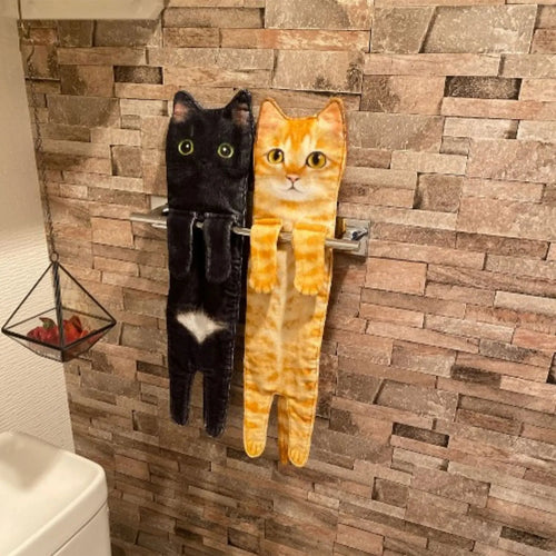 CatCling™ Funny Hanging Hand Towel 🐱😂